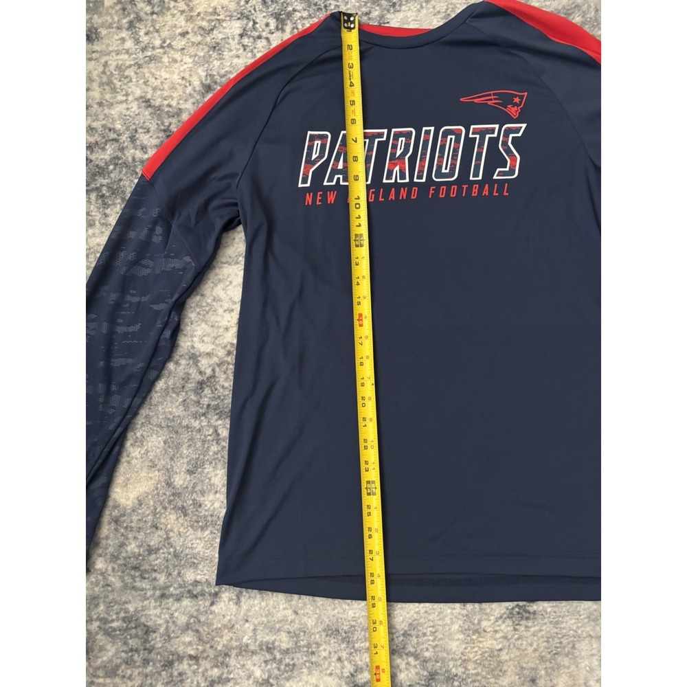 New England Patriots Fanatics Shirt Blue Camo Long Sleeve Stealth Defender L NWT - Picture 12 of 12